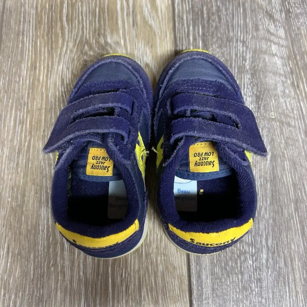 Saucony Jazz Low Pro SL264801 Blue Yellow Youth Infant US Size 5.5 Sneaker Shoes